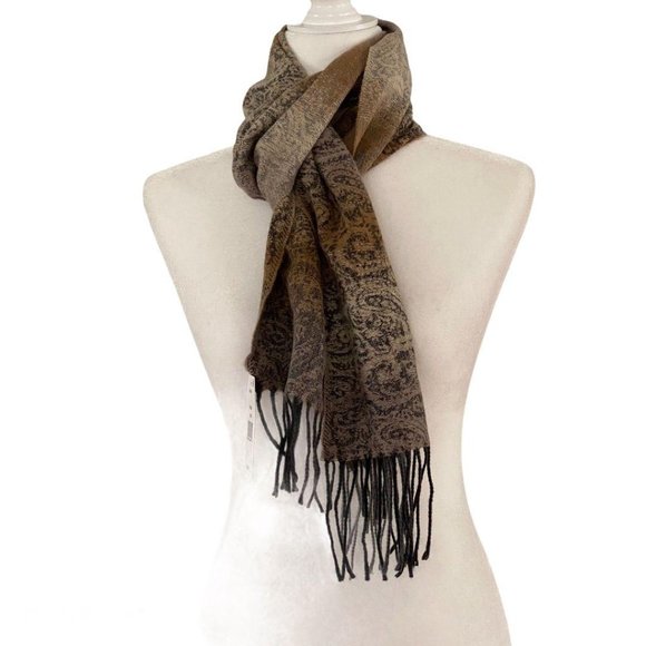 Cejon Ombre Fringe Brown Scarf - Picture 1 of 2